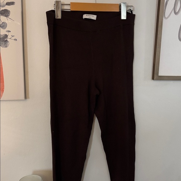 Babaton Dark Brown Ribbed Pants - Picture 4 of 4
